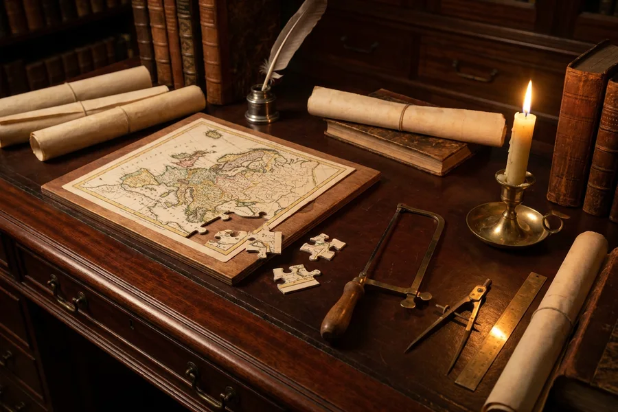 The jigsaw, a lesson cut from a map