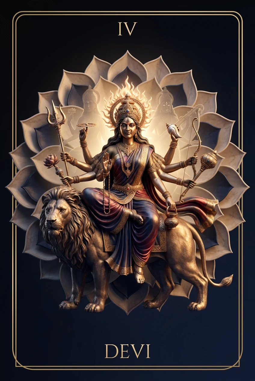 Devi, The single feminine essence, the great mother