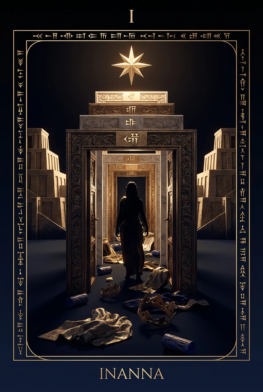 Inanna, The one who passes the seven gates, who chooses the descent