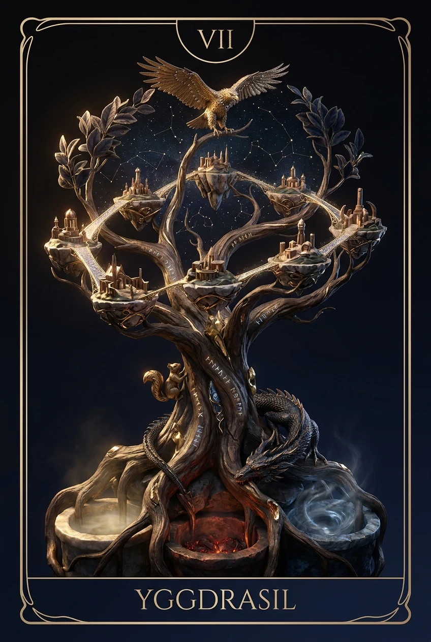 Yggdrasil, The root-bond, the carrier of the nine worlds