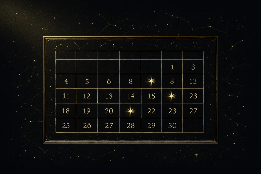 Karmic numbers, lessons from past lives