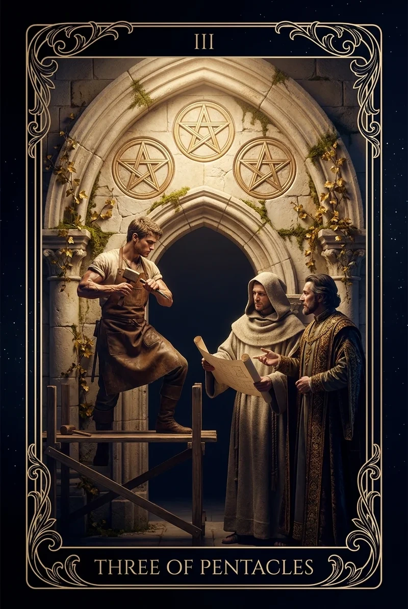 Three of Pentacles, Three of Pentacles