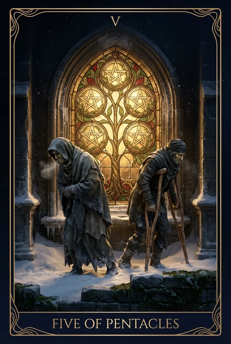 Five of Pentacles, Five of Pentacles