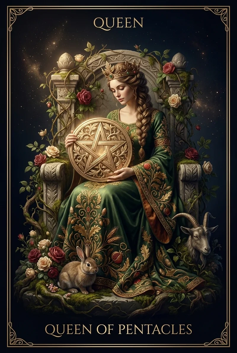 Queen of Pentacles, Queen of Pentacles