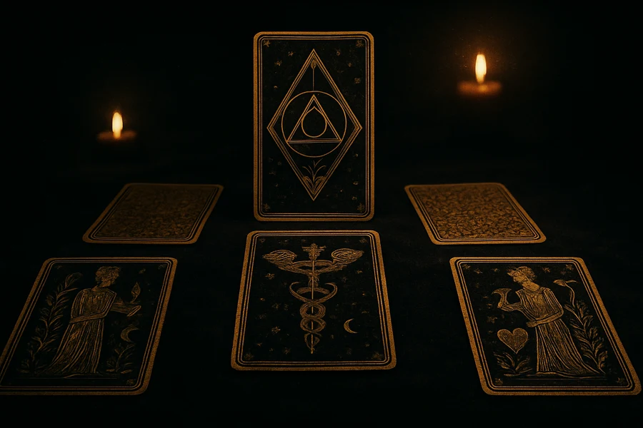 Love spread, 7 cards of relationship dynamics